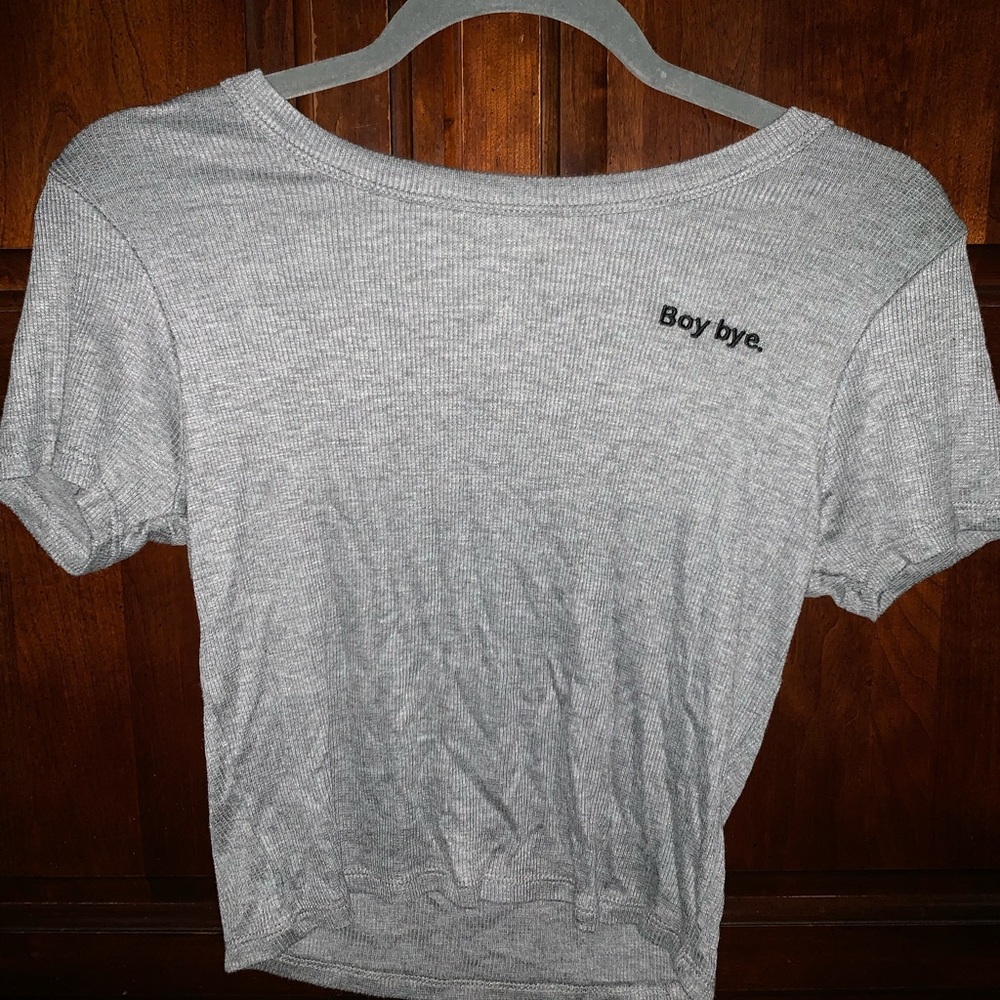 Grey crop top